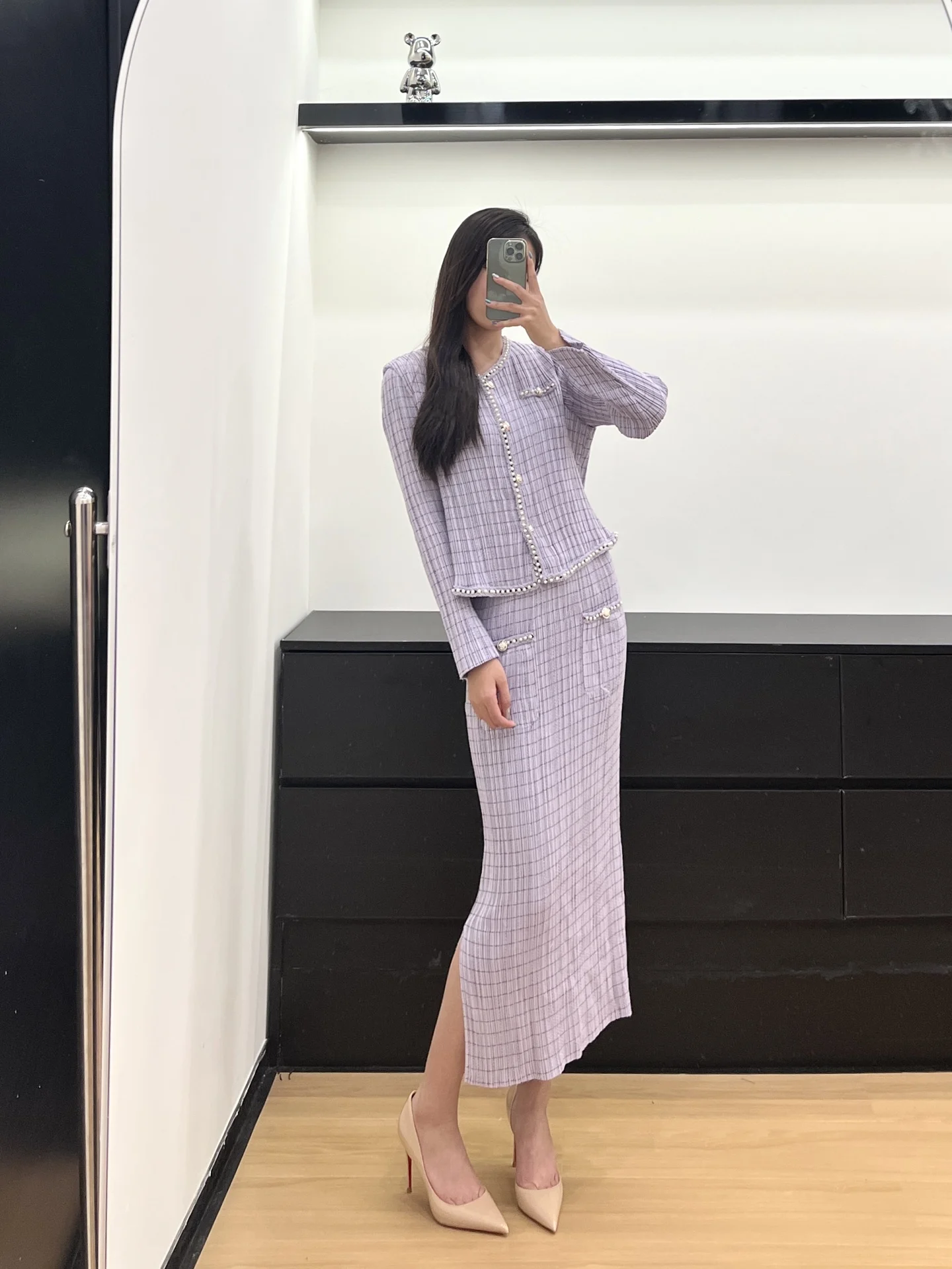 Miyake Pleated 2-piece Solid Color Small Fragrant Wind Suit 2025 Spring New Thin Top + Korean Package Hip Skirt
Miyake Pleated 2-piece Solid Color Small Fragrant Wind Suit 2025 Spring New Thin Top + Korean Package Hip Skirt
