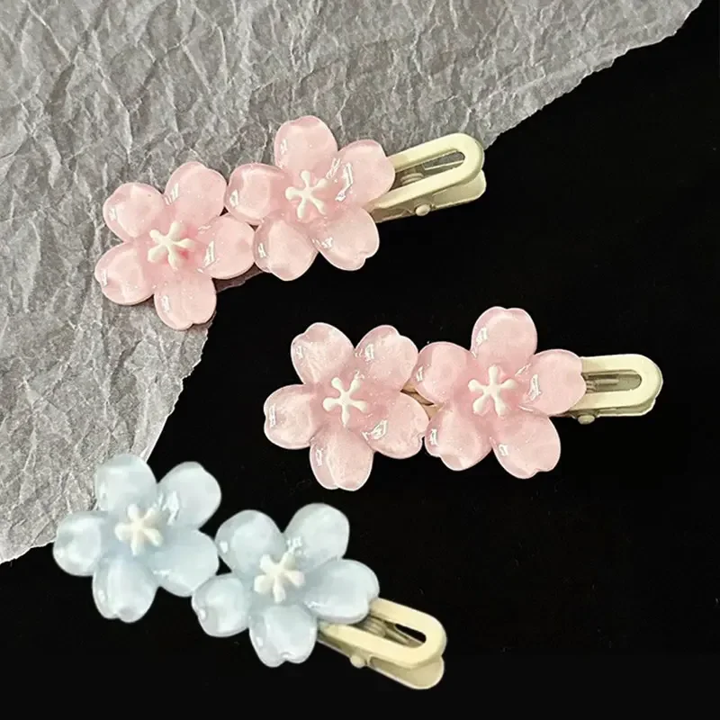 Jelly Cherry Blossom Hair Clips Pink Blue Flower Hairpins for Girl Romantic Wave Side Bangs Barrettes Kawaii BB Hair Accessories
Jelly Cherry Blossom Hair Clips Pink Blue Flower Hairpins for Girl Romantic Wave Side Bangs Barrettes Kawaii BB Hair Accessories