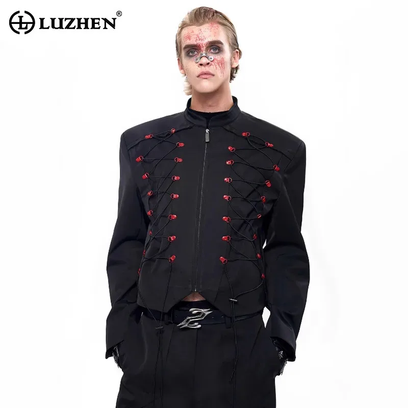 LUZHEN Original Cross Weaving Personalized Slim Blazer Coat Men's 2025 New Splicing Design Tassel Decorate Elegant Jacket JY5844
LUZHEN Original Cross Weaving Personalized Slim Blazer Coat Men's 2025 New Splicing Design Tassel Decorate Elegant Jacket JY5844