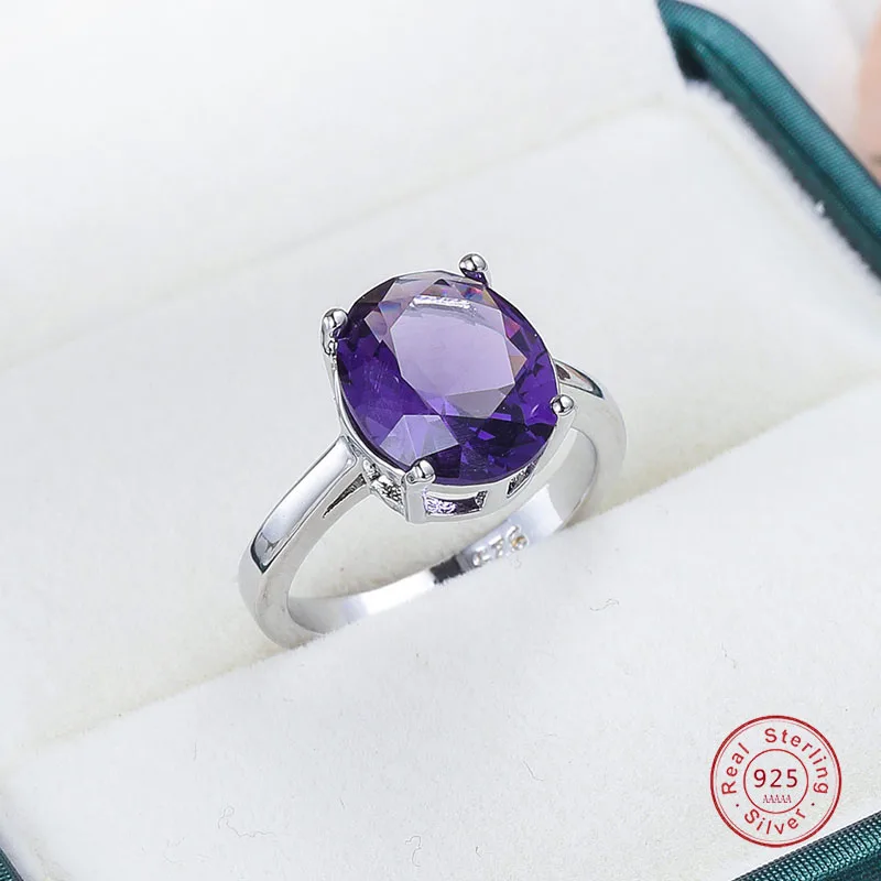 Simple Round Purple/blue Crystal Wedding Rings for Women Micro Pave CZ Zircon Fashion 925 Sterling Silver Jewelry Gift
Simple Round Purple/blue Crystal Wedding Rings for Women Micro Pave CZ Zircon Fashion 925 Sterling Silver Jewelry Gift