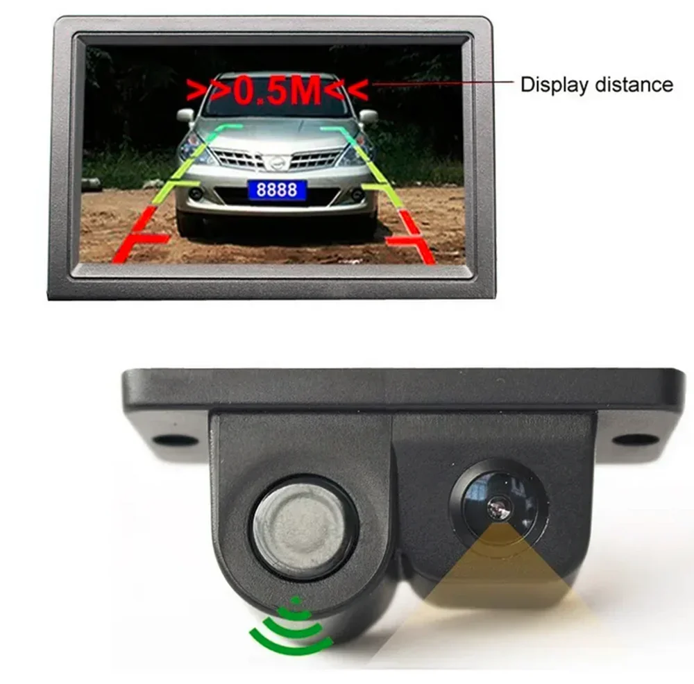 Queender Car Parking Sensor Radar Rear View Camera 2in1 Backup Reversing System Alert Alarm
Queender Car Parking Sensor Radar Rear View Camera 2in1 Backup Reversing System Alert Alarm