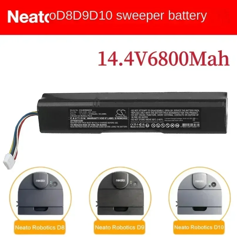 Suitable for Lito Neato D8 D9 D10 sweeping robot lithium battery 14.4V/6800mAh Lito sweeping machine
Suitable for Lito Neato D8 D9 D10 sweeping robot lithium battery 14.4V/6800mAh Lito sweeping machine