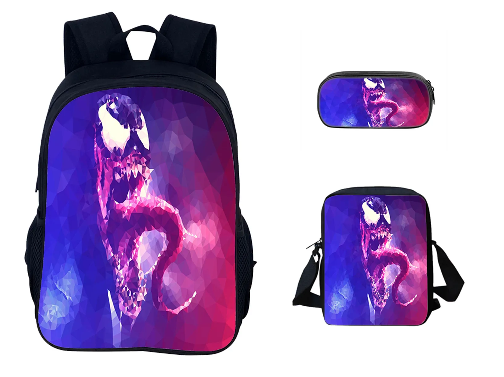 Venom 3Pcs Lightweight Backpack+Shoulder Bag+Pen Case Set-Student Back to School Classic Canvas Book Bag
Venom 3Pcs Lightweight Backpack+Shoulder Bag+Pen Case Set-Student Back to School Classic Canvas Book Bag
