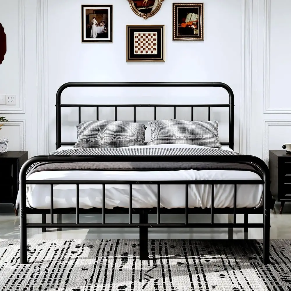 14 Grey Upholstered Headboard Metal Bed Frame - Heavy Duty, Easy Assembly, No Box Spring Needed
14 Grey Upholstered Headboard Metal Bed Frame - Heavy Duty, Easy Assembly, No Box Spring Needed
