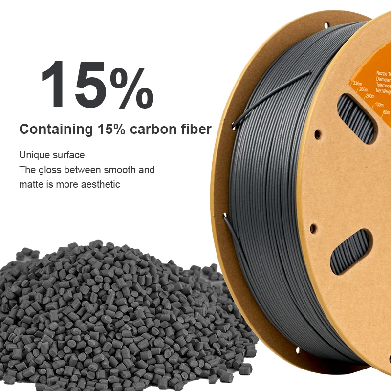 Eryone 3KG PETG Carbon Fiber Filament 1.75mm, 15% CF High Rigidity 3D Printer Filament, +/-0.03mm Value Pack
Eryone 3KG PETG Carbon Fiber Filament 1.75mm, 15% CF High Rigidity 3D Printer Filament, +/-0.03mm Value Pack