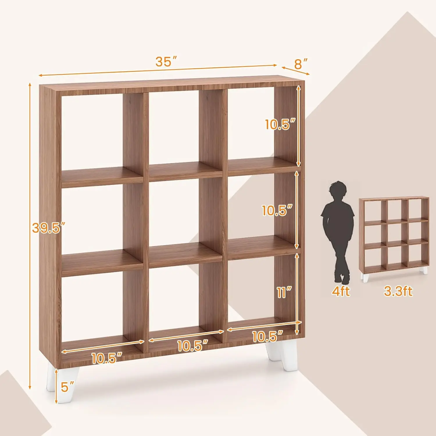 Tangkula 9-Cube Bookcase, Freestanding 3-Tier Bookshelf With 6 Removable Shelves, Open Back Diy Storage Organizer With Raised
Tangkula 9-Cube Bookcase, Freestanding 3-Tier Bookshelf With 6 Removable Shelves, Open Back Diy Storage Organizer With Raised