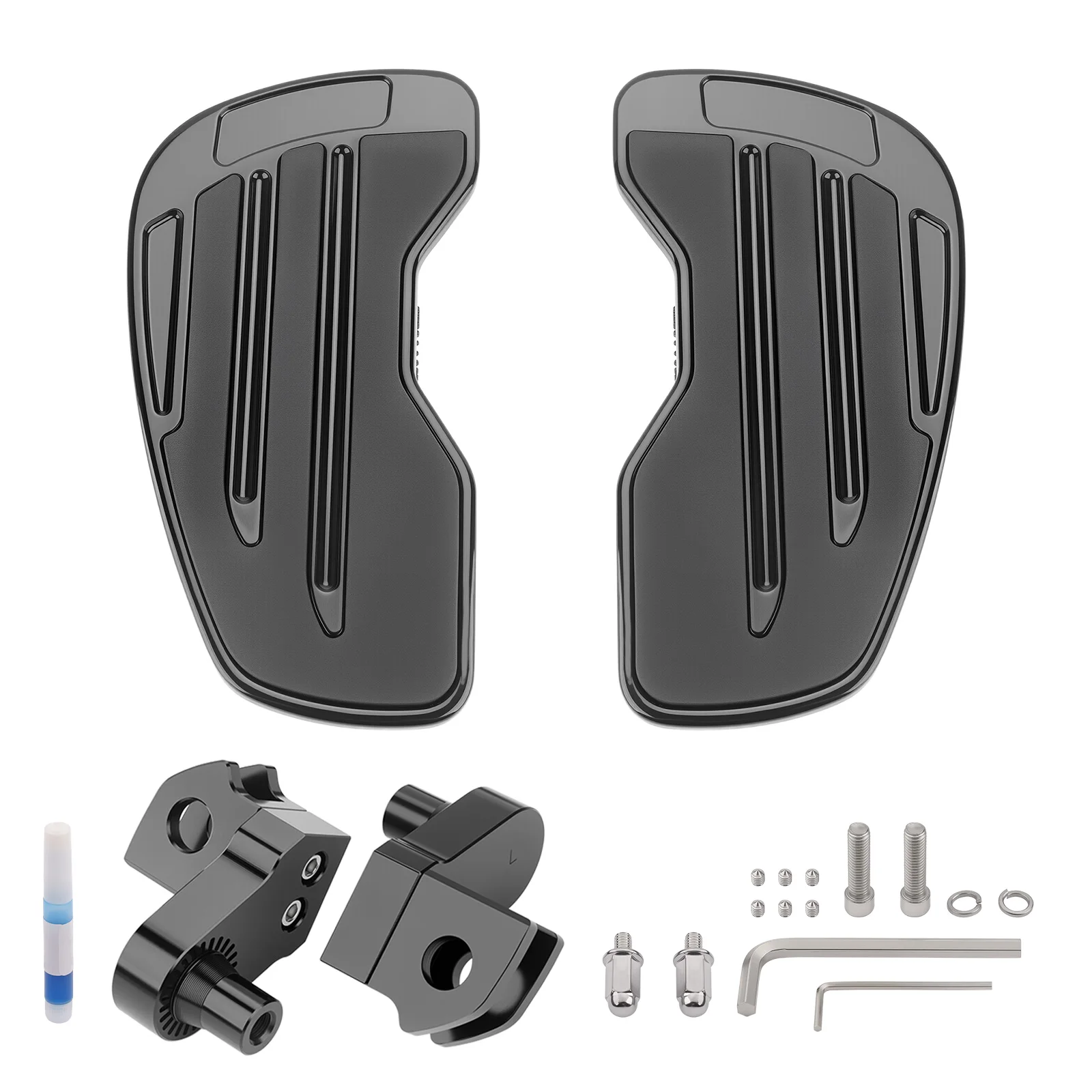 Motorcycle Black Footpegs Front Driver Wide Footboard 360 Degrees Angle Adjustment for Kawasaki Eliminator 450 500 2024-2025
Motorcycle Black Footpegs Front Driver Wide Footboard 360 Degrees Angle Adjustment for Kawasaki Eliminator 450 500 2024-2025