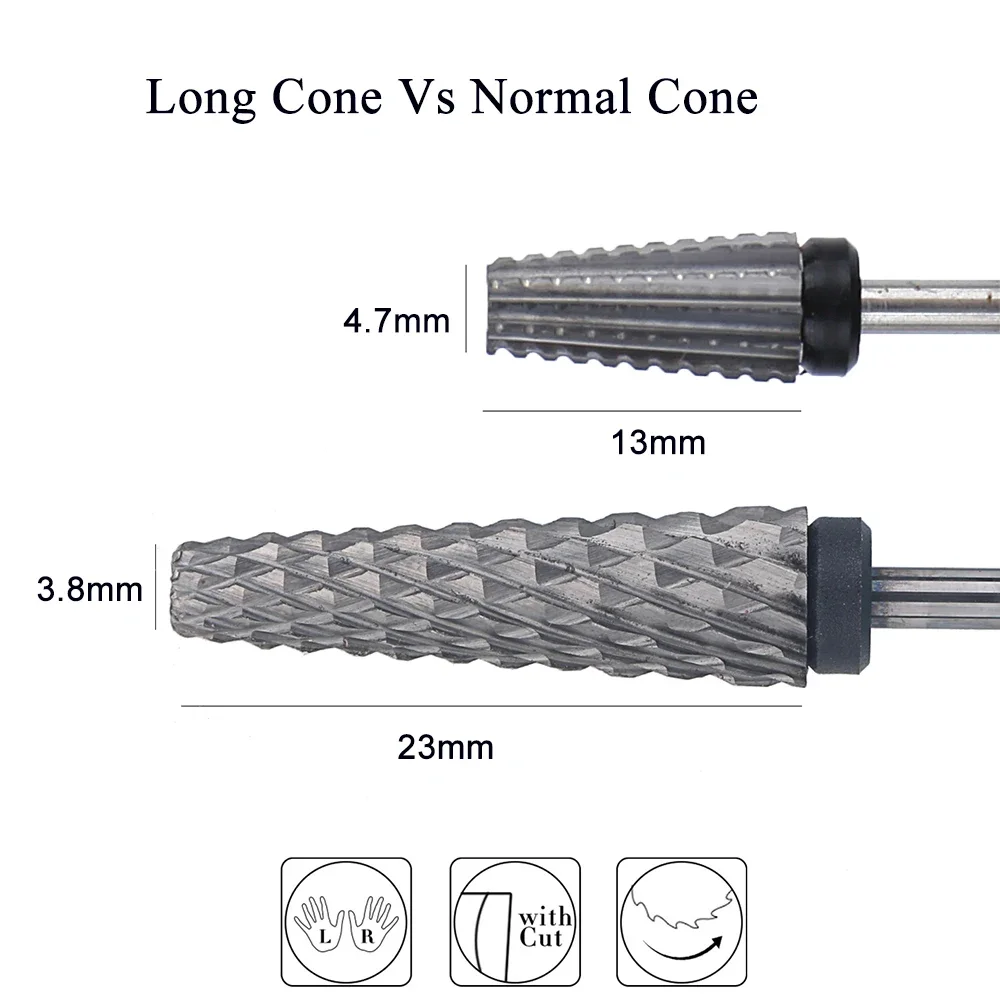 Super Long Cone Nail Drill For Nail Gel Remove Electric Manicure Machine Nail Milling Cutter
Super Long Cone Nail Drill For Nail Gel Remove Electric Manicure Machine Nail Milling Cutter