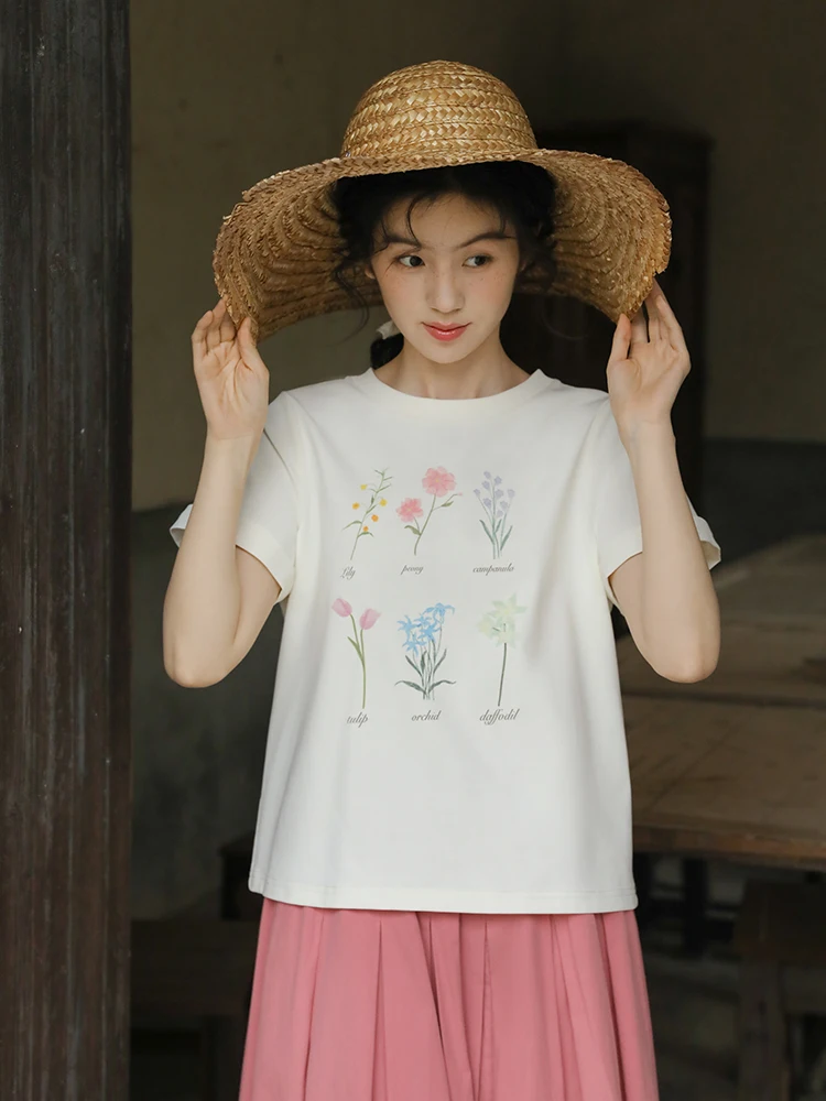 Женская футболка Nesoulum с цветочным принтом, круглым вырезом, свободного кроя, для повседневной носки, летняя, с растительным узором
Женская футболка Nesoulum с цветочным принтом, круглым вырезом, свободного кроя, для повседневной носки, летняя, с растительным узором