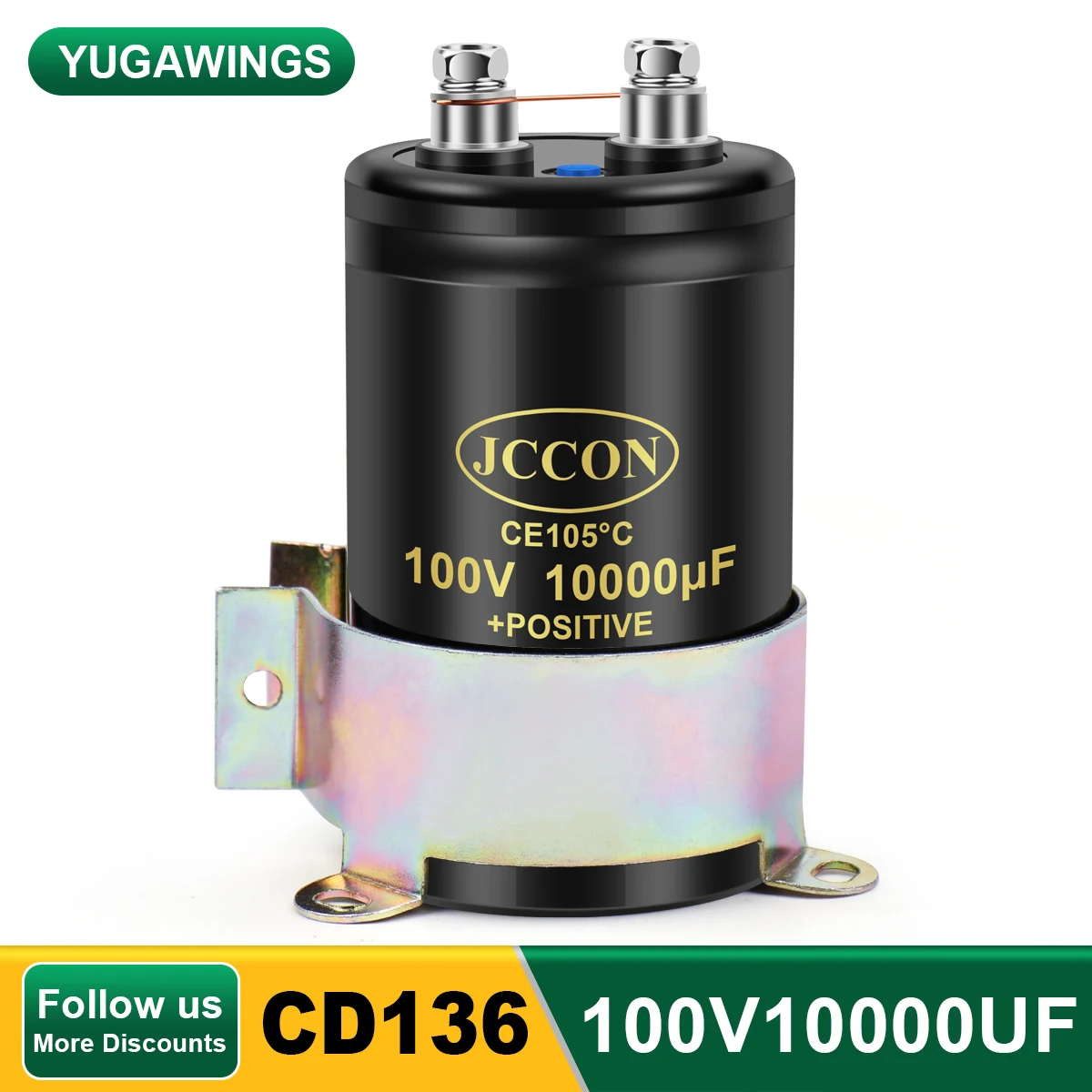 100V10000UF 50x80 MFD Aluminum Screw Audio Filtering Electrolytic Capacitor 105℃ JCCON CD136 Bolt Capacitors 10000UF
100V10000UF 50x80 MFD Aluminum Screw Audio Filtering Electrolytic Capacitor 105℃ JCCON CD136 Bolt Capacitors 10000UF