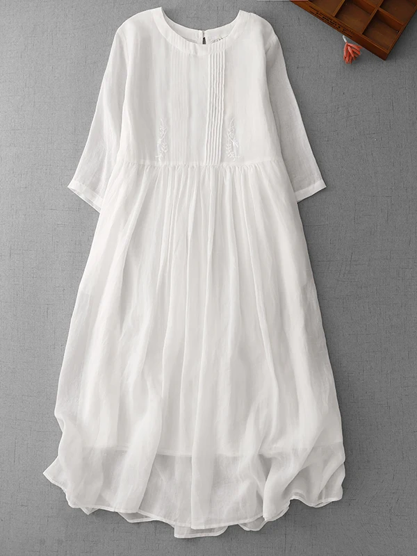 Large Size Embroidered Cotton Linen A-Line Dress Women's Elegant Drifting Skirt High Waist Straight Cut Commute Style Summer ...
Large Size Embroidered Cotton Linen A-Line Dress Women's Elegant Drifting Skirt High Waist Straight Cut Commute Style Summer ...