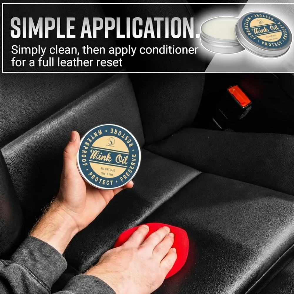 Leather Conditioner Balm – Clear Mink Oil for Car Seats & Interior Transparent, Odorless Leather Care Cream
Leather Conditioner Balm – Clear Mink Oil for Car Seats & Interior Transparent, Odorless Leather Care Cream