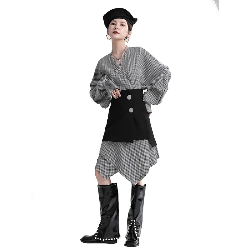 New Simple Suit Skirt for Women Two-piece Set Irregular Tailoring V-neck Fashionable Suit Dress for Women
New Simple Suit Skirt for Women Two-piece Set Irregular Tailoring V-neck Fashionable Suit Dress for Women