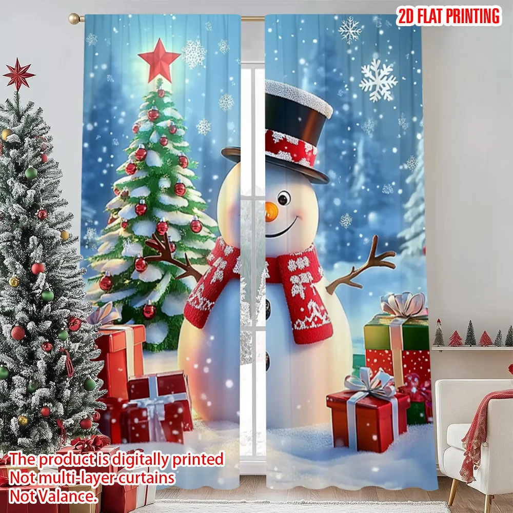 2pcs 2D flat printing Merry Christmas Window Curtains Festive Snowman & Christmas Polyester Without Electricity Festive Curtains
2pcs 2D flat printing Merry Christmas Window Curtains Festive Snowman & Christmas Polyester Without Electricity Festive Curtains