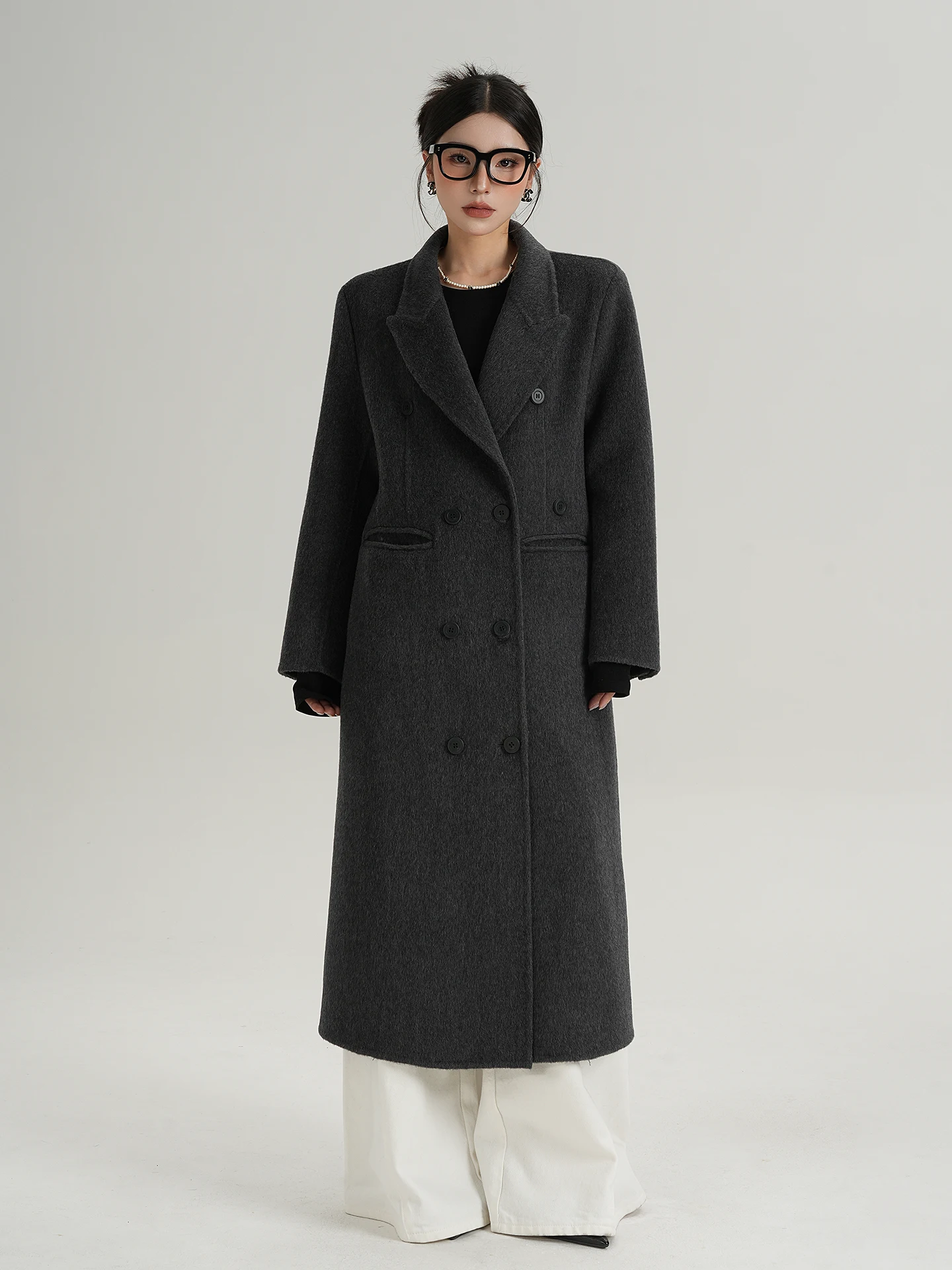 SRYS AME Ele Long Woolen Suit Jaet Double-Faced Woolen Coat Waist-Cinching Women's Faion Autumn Winter New Arrival
SRYS AME Ele Long Woolen Suit Jaet Double-Faced Woolen Coat Waist-Cinching Women's Faion Autumn Winter New Arrival