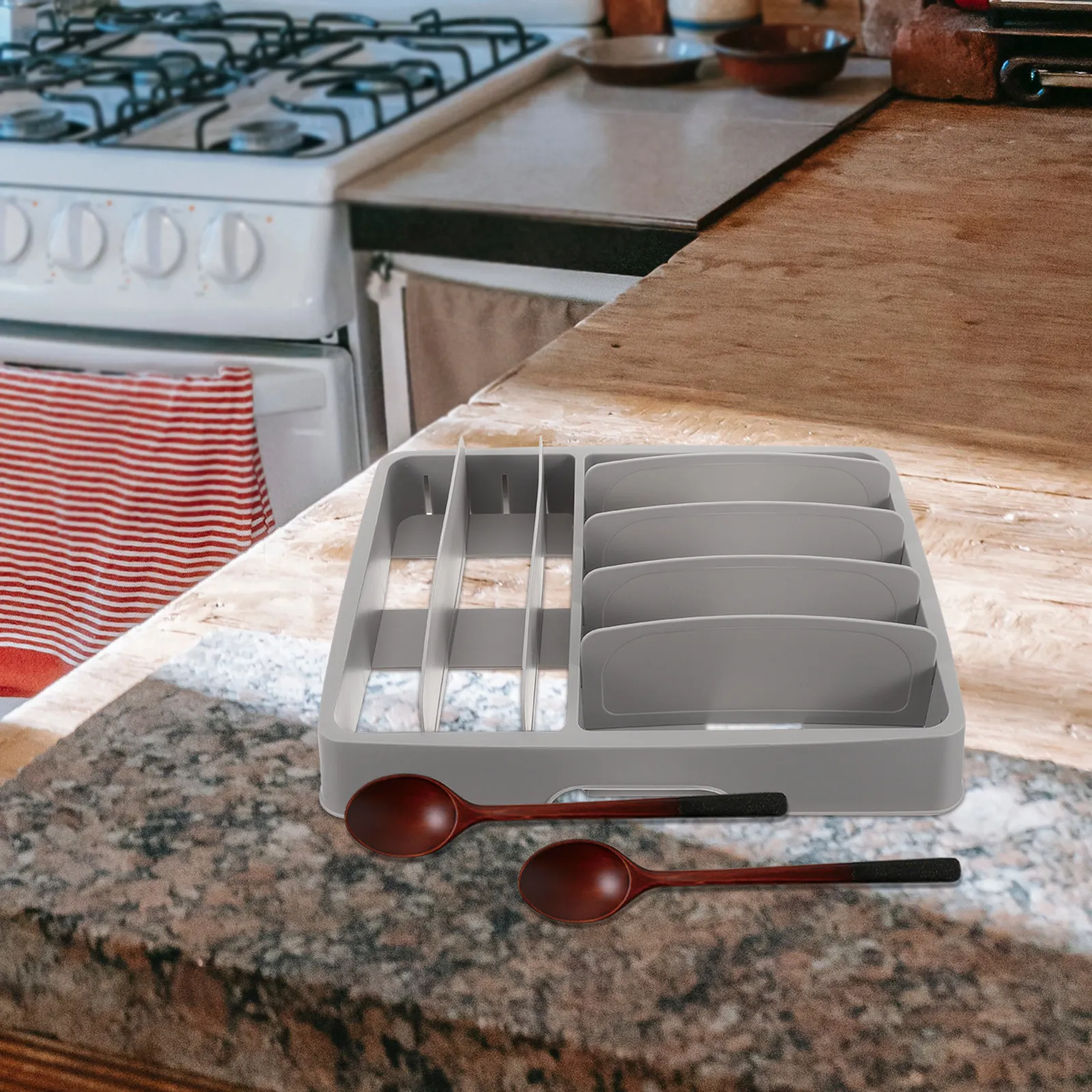Plastic Cutlery Storage Organizer Multi-Compartment Kitchen Drawer Utensil Holder Safe Knife Holder Household Cutlery
Plastic Cutlery Storage Organizer Multi-Compartment Kitchen Drawer Utensil Holder Safe Knife Holder Household Cutlery