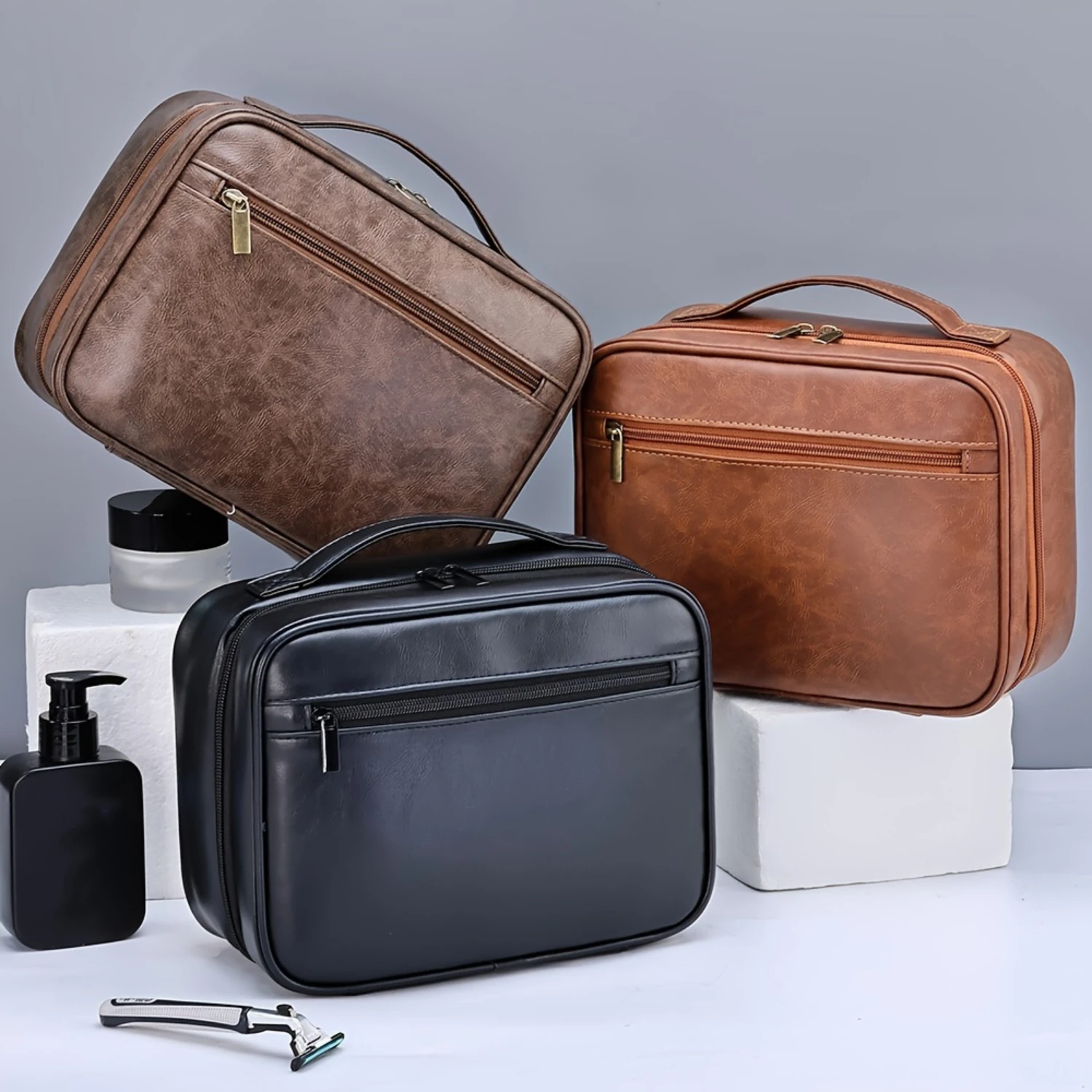 Solid Color Travel Makeup Bag With Zipper Closure, Toiletry And Cosmetic Bag, Perfect For Or Business Use
Solid Color Travel Makeup Bag With Zipper Closure, Toiletry And Cosmetic Bag, Perfect For Or Business Use