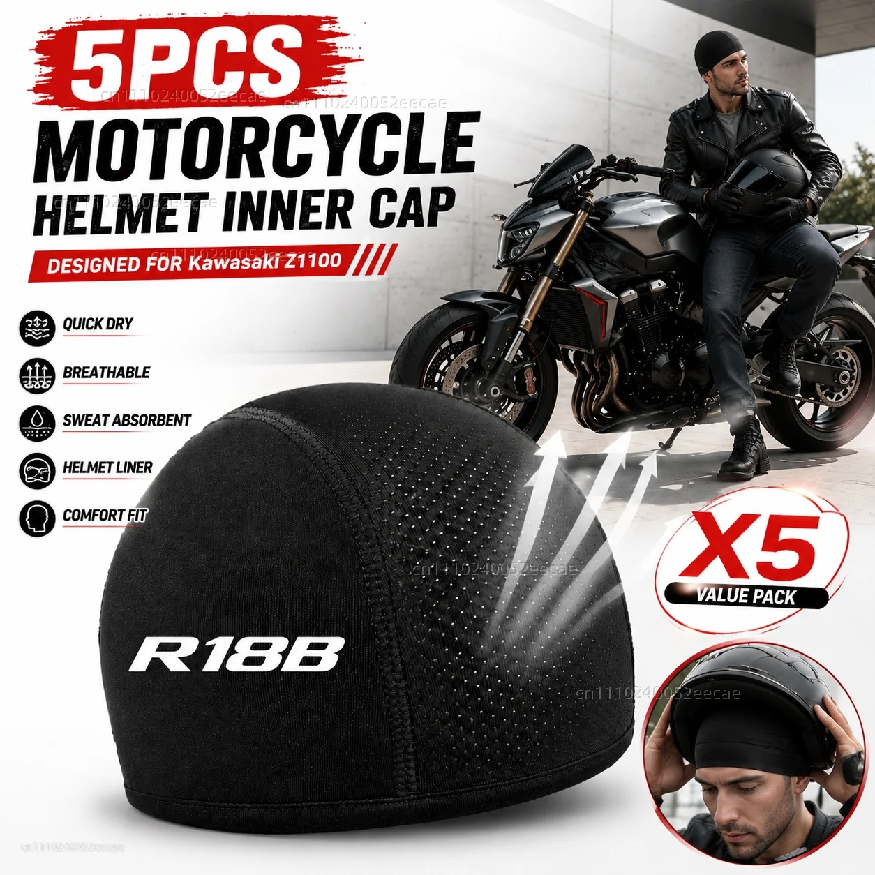 5pcs Motorcycle Helmet Inner Cap Hat Quick Dry Breathable Hat Racing Cap Helmet Liner Cooling Thin Beanie For BMW R18B 2020-2026
5pcs Motorcycle Helmet Inner Cap Hat Quick Dry Breathable Hat Racing Cap Helmet Liner Cooling Thin Beanie For BMW R18B 2020-2026