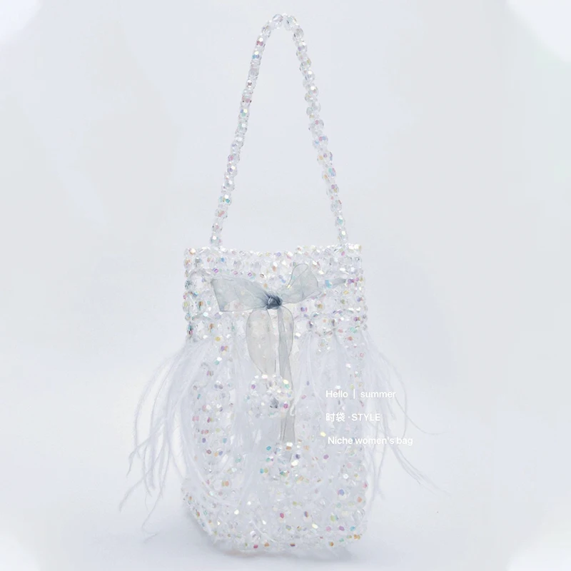 New Customized Crystal Bag Fashion INS Texture Transparent Colorful Beaded Knitted Women's Handbag Advanced Party Evening Bags
New Customized Crystal Bag Fashion INS Texture Transparent Colorful Beaded Knitted Women's Handbag Advanced Party Evening Bags