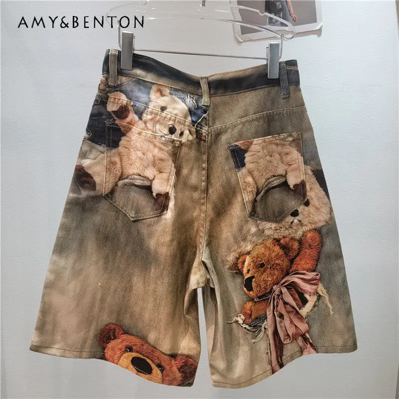 Y2k Cartoon Rhinestone Cartoon Printed Denim Capris Ladies 2026 New High Waist Zipper Loose Wide Leg Casual Straight Short Pants
Y2k Cartoon Rhinestone Cartoon Printed Denim Capris Ladies 2026 New High Waist Zipper Loose Wide Leg Casual Straight Short Pants