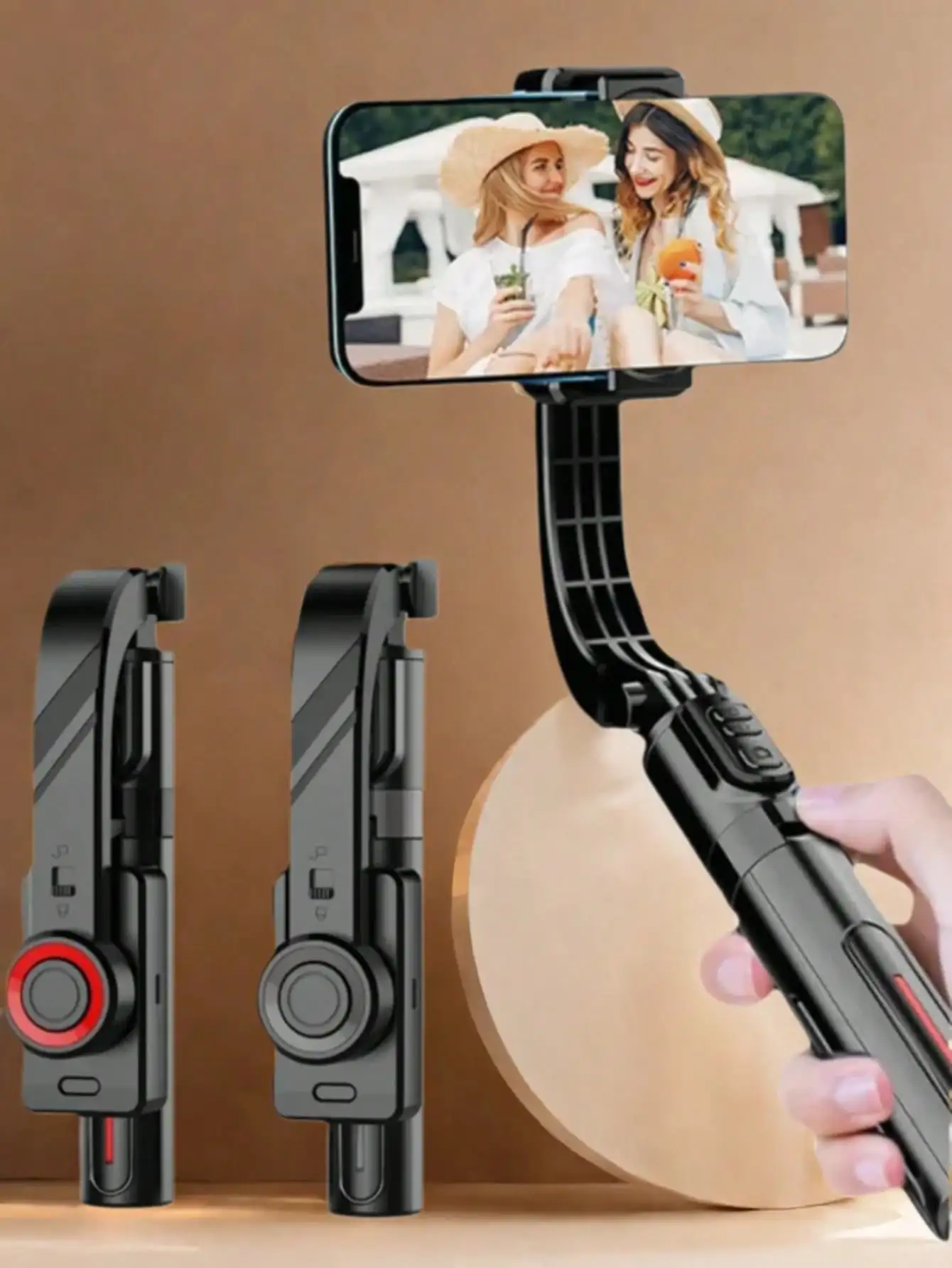Gimbal Stabilizer 360 ° Rotation Stable Shooting Bluetooth Selfie Stick Tripod For Smartphone Live Vertical Shooting Bracket Equipped With A Universal Microphone
Gimbal Stabilizer 360 ° Rotation Stable Shooting Bluetooth Selfie Stick Tripod For Smartphone Live Vertical Shooting Bracket Equipped With A Universal Microphone