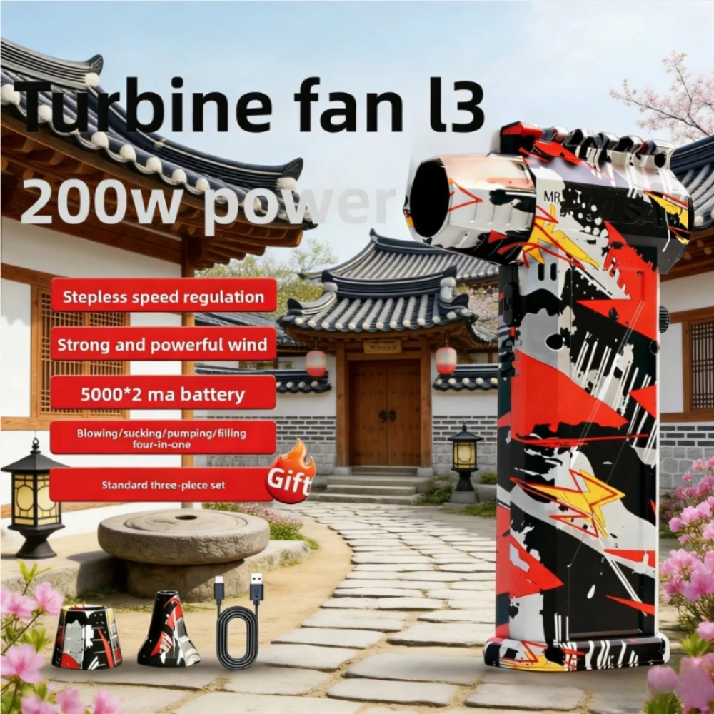 L3 300000 RPM Brushless Vacuum Fan Hair Dryer Car Wash Gun Snow Blower 75m/s High Wind Speed Silver Black Red
L3 300000 RPM Brushless Vacuum Fan Hair Dryer Car Wash Gun Snow Blower 75m/s High Wind Speed Silver Black Red