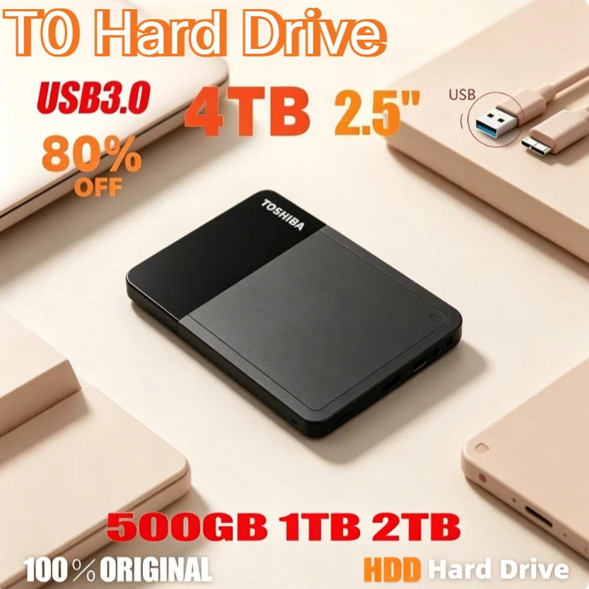 Toshiba T0 Portable External Hard Drive High Speed Storage Disk Compatible With Laptop Desktop PC Mac Android Mobile Data Backup
Toshiba T0 Portable External Hard Drive High Speed Storage Disk Compatible With Laptop Desktop PC Mac Android Mobile Data Backup