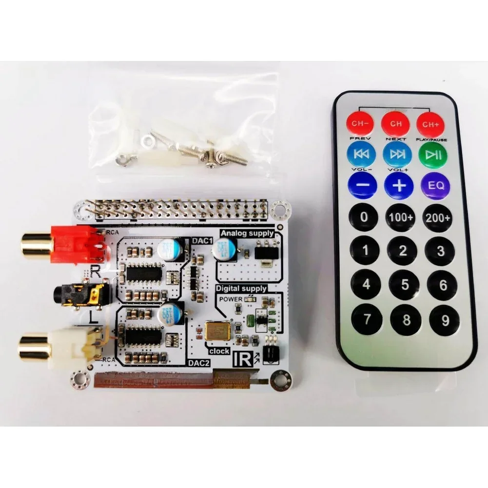 Dual ES9023 Audio Module for For RASPBERRY Pi 4B Supporting I2S Transmission DLNA Streaming and IR Remote Operation
Dual ES9023 Audio Module for For RASPBERRY Pi 4B Supporting I2S Transmission DLNA Streaming and IR Remote Operation