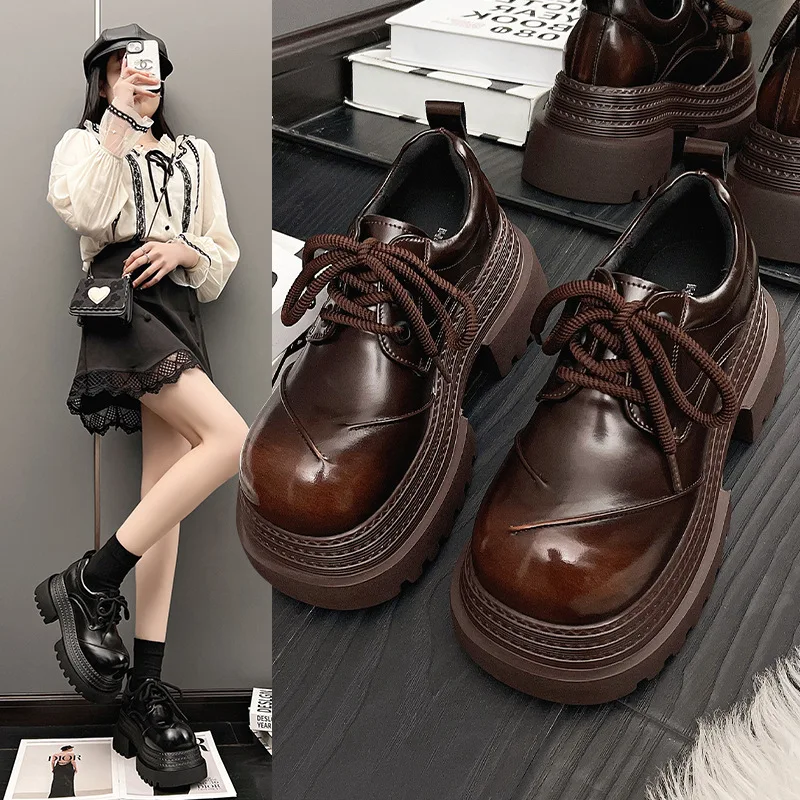 Women Shoes 2025 Spring new fashion shoes British Style Loafers Outdoor Shoes for Women pumps Round Toe Platform Casual Sneakers
Women Shoes 2025 Spring new fashion shoes British Style Loafers Outdoor Shoes for Women pumps Round Toe Platform Casual Sneakers
