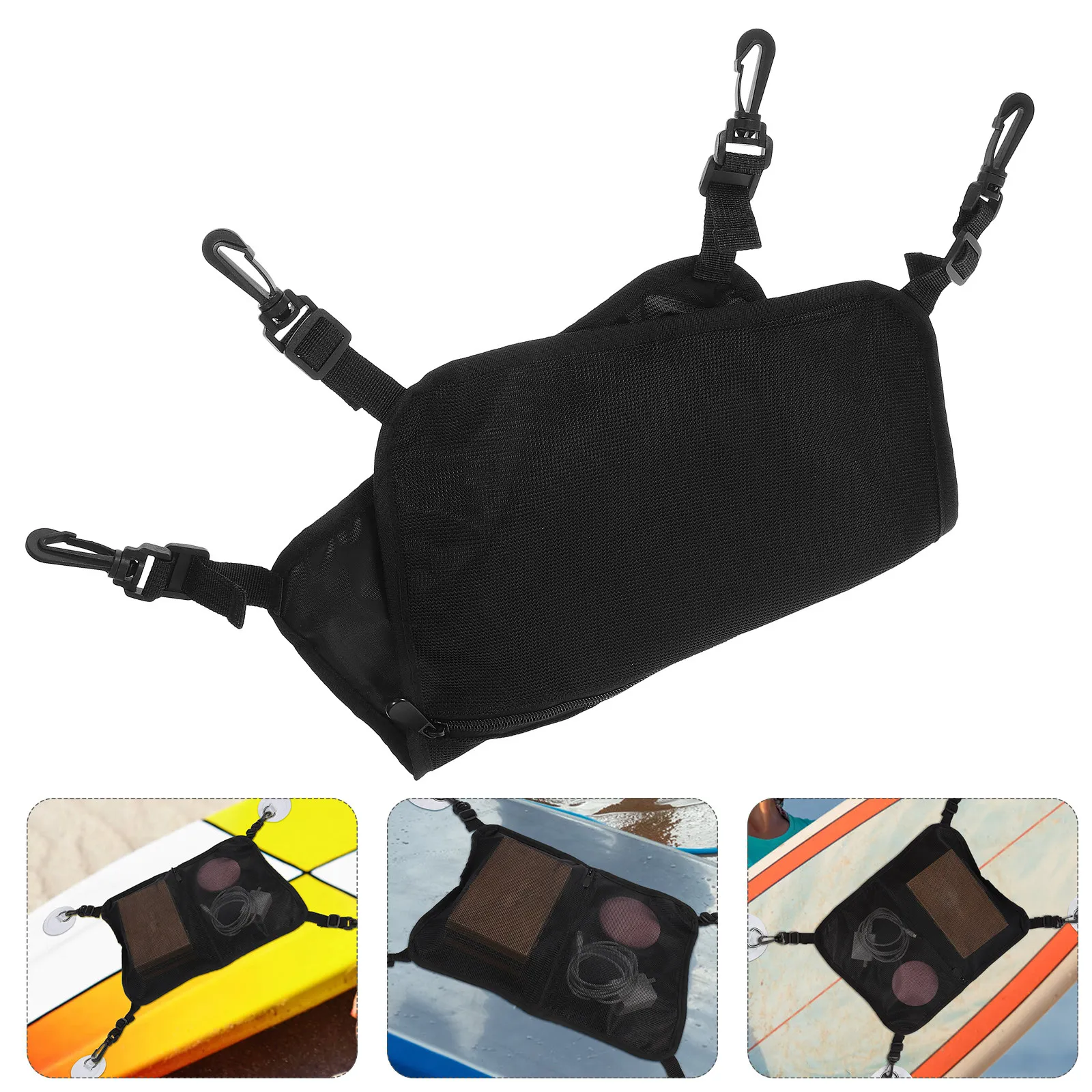Mesh Storage Bag for Paddleboard Deck with Buckle Zipper Design Large Capacity Waterproof Organizer for Kayak Surfboard Water
Mesh Storage Bag for Paddleboard Deck with Buckle Zipper Design Large Capacity Waterproof Organizer for Kayak Surfboard Water