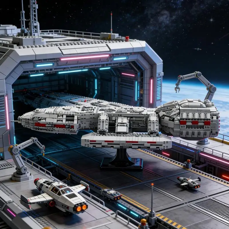 Sci Fi Battleship MOC Building Blocks Battlestar Galactica Interstellar Fleet Carrier Model Bricks Kit Adult Collection Gift
Sci Fi Battleship MOC Building Blocks Battlestar Galactica Interstellar Fleet Carrier Model Bricks Kit Adult Collection Gift