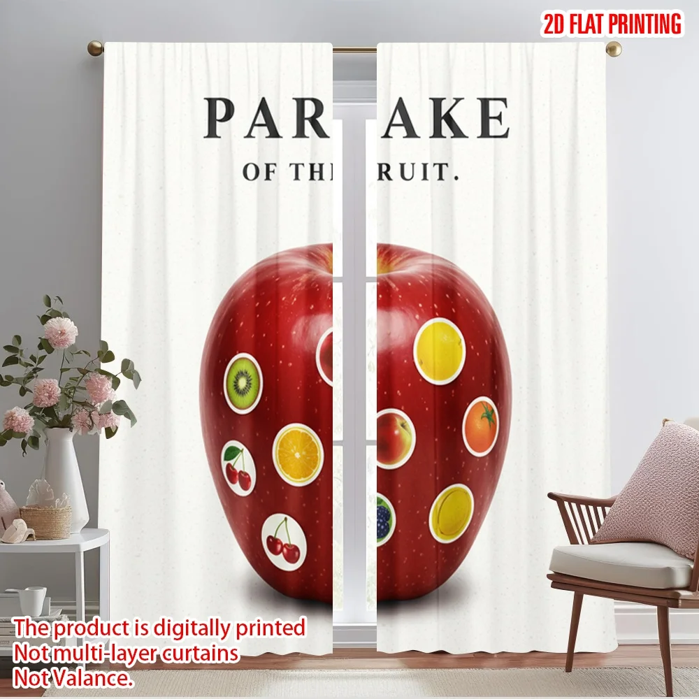 2pcs 2D flat printing Window Curtains Partake Fruit Apple Fabric Without Electricity Family Party Use for Photo Booths & Events
2pcs 2D flat printing Window Curtains Partake Fruit Apple Fabric Without Electricity Family Party Use for Photo Booths & Events