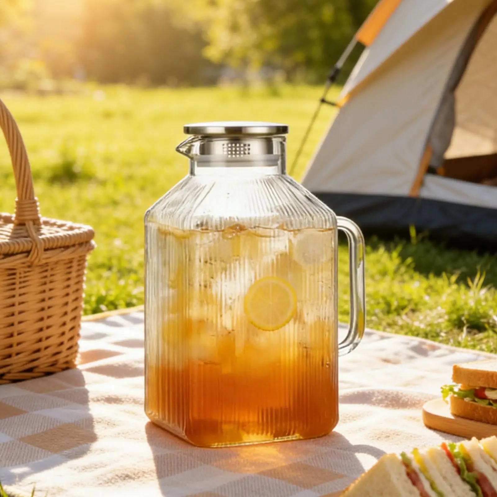 Leakproof Glass Pitcher 3.8L with Airtight Lid Carafe for Juice Iced Tea Coffee Homemade Drinks, Fridge Safe Kitchen Counter
Leakproof Glass Pitcher 3.8L with Airtight Lid Carafe for Juice Iced Tea Coffee Homemade Drinks, Fridge Safe Kitchen Counter