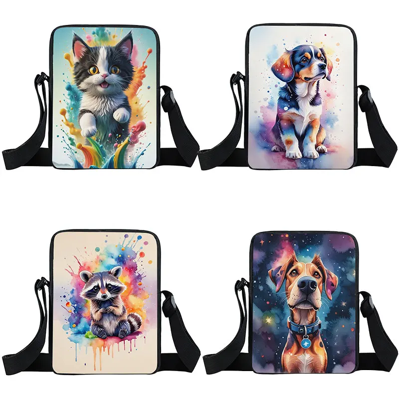 Watercolor Animal Beagle kitten Koala Print Messenger Bag Canvas Shoulder Bags Women Handbag Small Satchel Crossbody Bags
Watercolor Animal Beagle kitten Koala Print Messenger Bag Canvas Shoulder Bags Women Handbag Small Satchel Crossbody Bags