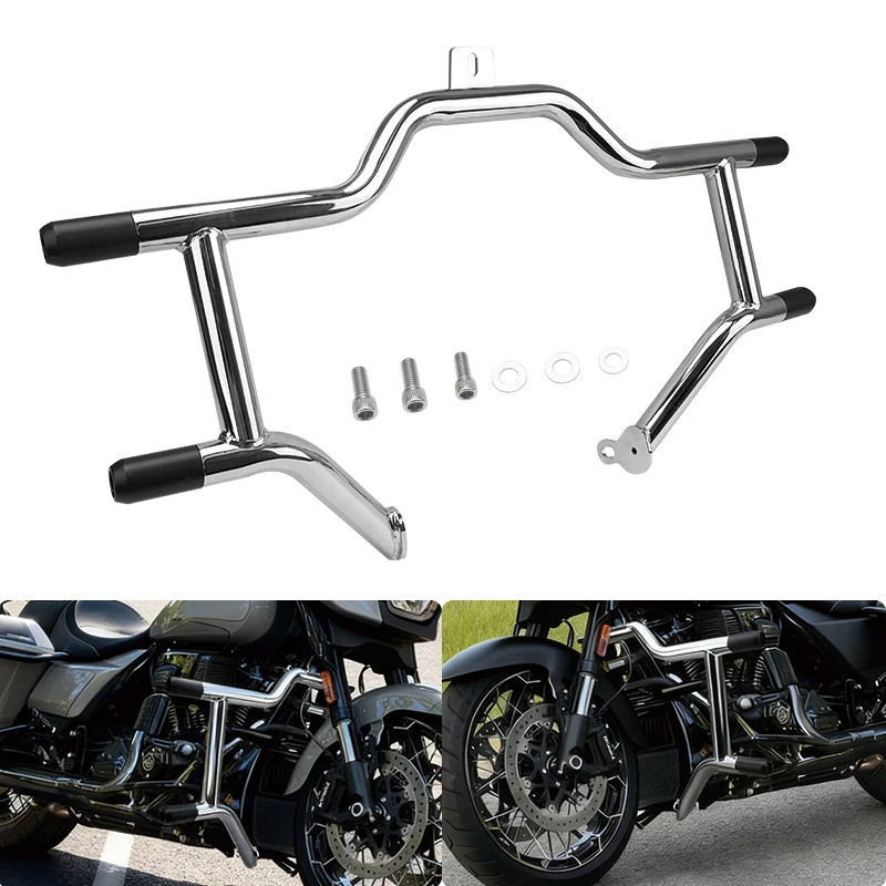 Chrome Motorcycle Front Engine Guard Crash Bar Highway Bar Bumper For Harley Touring Street Glide Road King Electra Glide 09-23
Chrome Motorcycle Front Engine Guard Crash Bar Highway Bar Bumper For Harley Touring Street Glide Road King Electra Glide 09-23