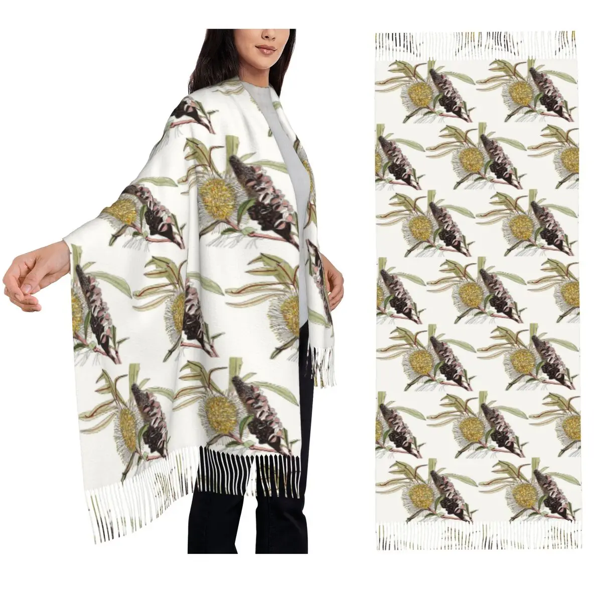 Banksia Flower Pod Australian Flora Yellow Scarf Tassel Scarves Women Soft Warm Shawls and Wraps Large Fall Winter Shawl Wrap
Banksia Flower Pod Australian Flora Yellow Scarf Tassel Scarves Women Soft Warm Shawls and Wraps Large Fall Winter Shawl Wrap
