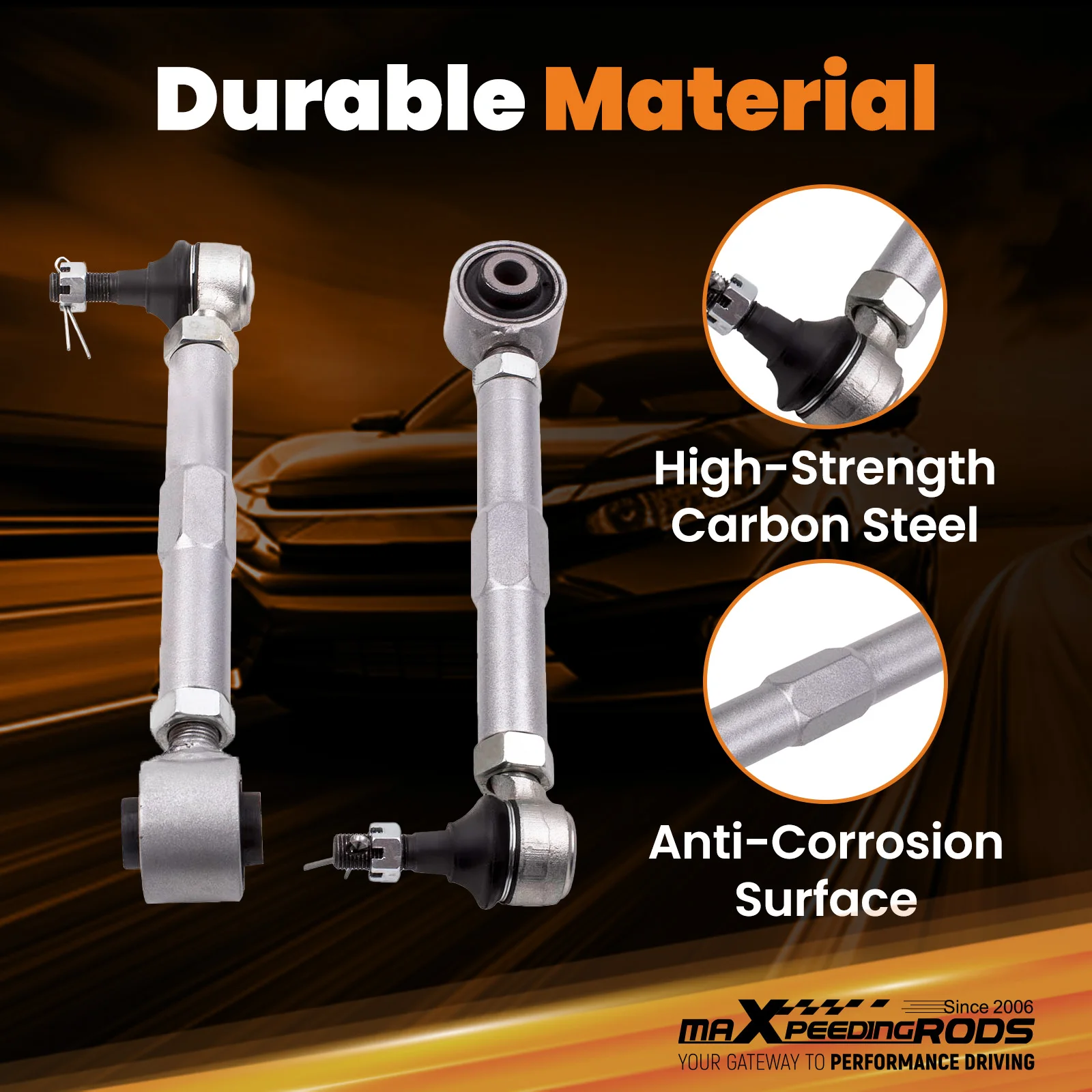 Adjustable Rear Toe Control Arms Set for Lexus GS430 IS300 GS400 2000-2005 XE10 Pair
Adjustable Rear Toe Control Arms Set for Lexus GS430 IS300 GS400 2000-2005 XE10 Pair