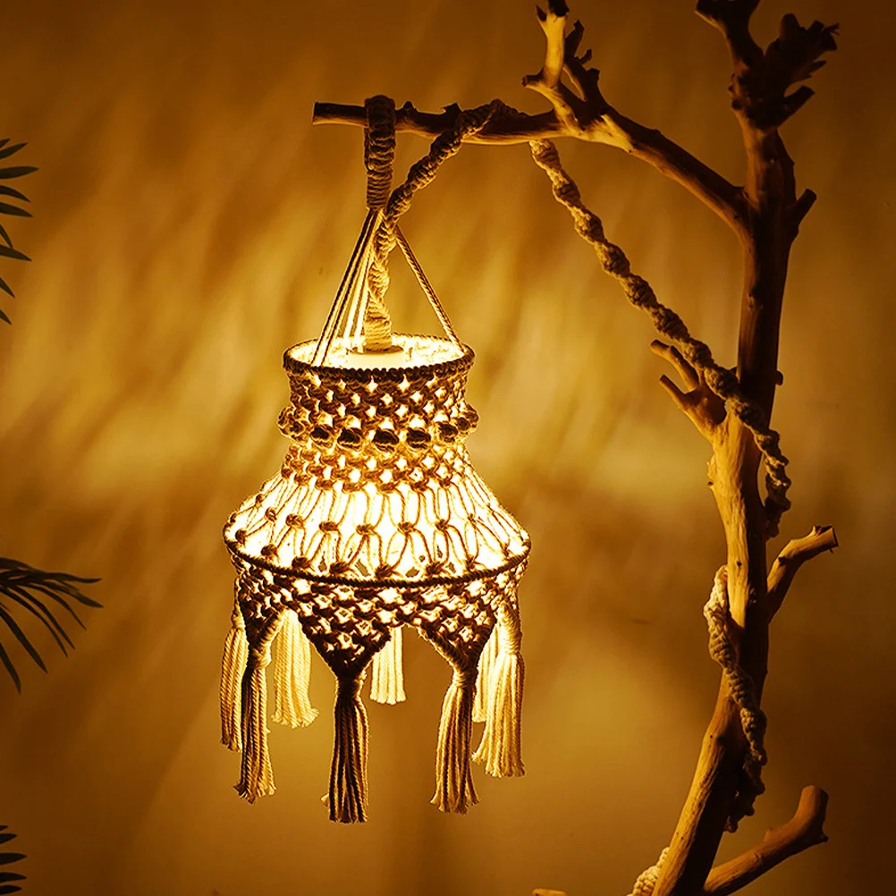 Bohemian Macrame Lamp Shade Vintage Knitting Hanging Pendant Ceiling Light Cover Indoor Light Shade Lamp Cover
Bohemian Macrame Lamp Shade Vintage Knitting Hanging Pendant Ceiling Light Cover Indoor Light Shade Lamp Cover