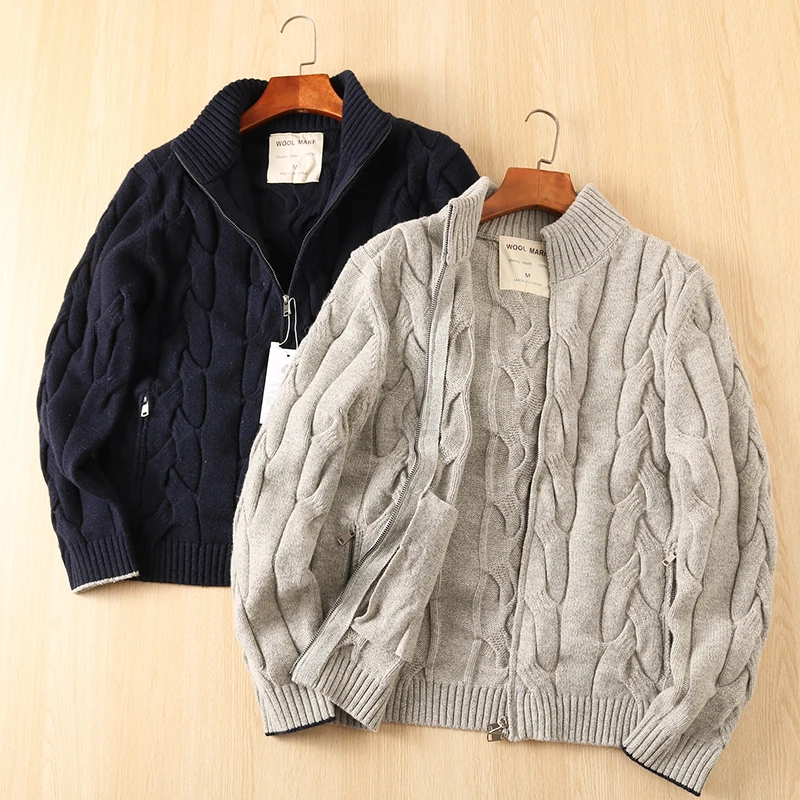 Мужской модный городской однотонный шерстяной свитер с воротником-стойкой, открытый кардиган, длинный вязаный свитер свера, универсальный осенне-зимний свитер
Мужской модный городской однотонный шерстяной свитер с воротником-стойкой, открытый кардиган, длинный вязаный свитер свера, универсальный осенне-зимний свитер