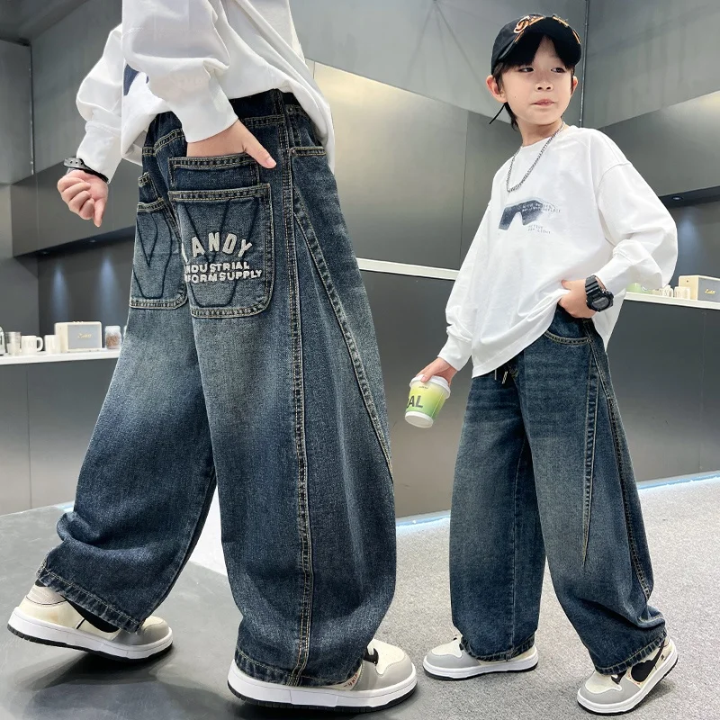 Boy Jeans Age 4-14Y Child Casual Pants Tween Child Denim Students Spring Autumn American Style Trousers Toddler Straight Jeans
Boy Jeans Age 4-14Y Child Casual Pants Tween Child Denim Students Spring Autumn American Style Trousers Toddler Straight Jeans
