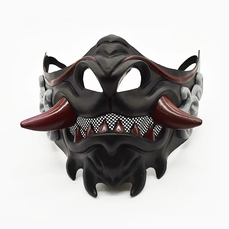 Hot Sale Akahannya Hannya Oni Demon Mask with Fangs Red Black Samurai Mask Halloween Cosplay Full Face Scary Mask for Adults
Hot Sale Akahannya Hannya Oni Demon Mask with Fangs Red Black Samurai Mask Halloween Cosplay Full Face Scary Mask for Adults