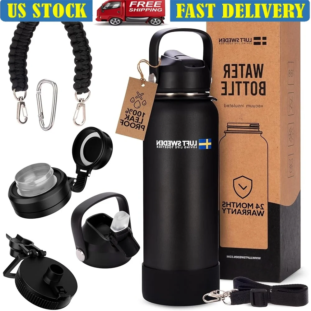 Insulated Stainless Steel Water Bottle 32 oz Leakproof BPA-Free Gym Bottle with Straw Lid Dishwasher Safe Double Wall Design
Insulated Stainless Steel Water Bottle 32 oz Leakproof BPA-Free Gym Bottle with Straw Lid Dishwasher Safe Double Wall Design
