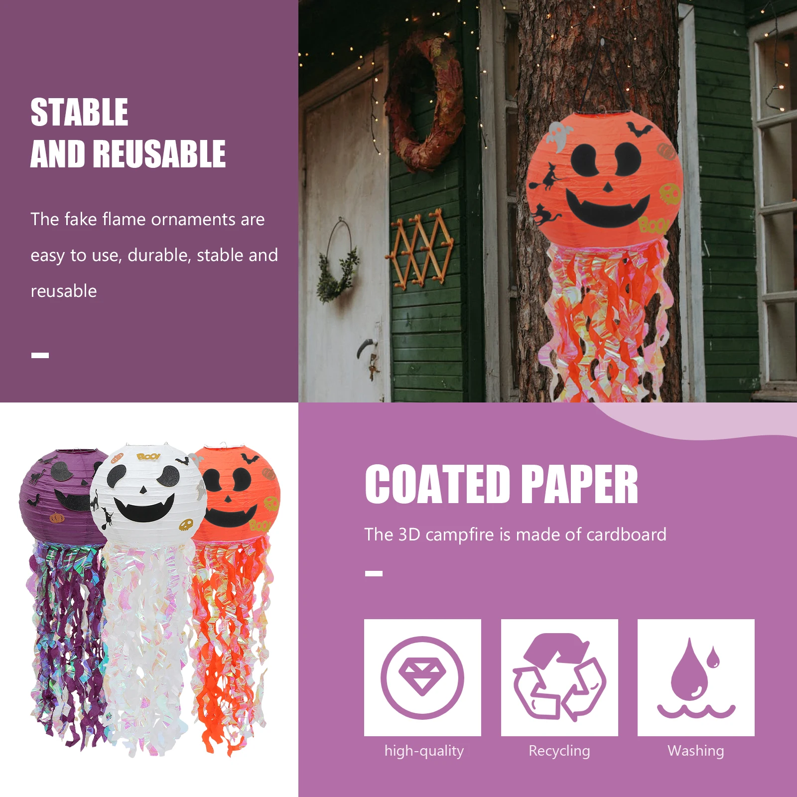 3 Pcs Pumpkin Paper Lanterns Trick Prop Halloween Scary Decoration Horror Scene Decorations Hangings
3 Pcs Pumpkin Paper Lanterns Trick Prop Halloween Scary Decoration Horror Scene Decorations Hangings