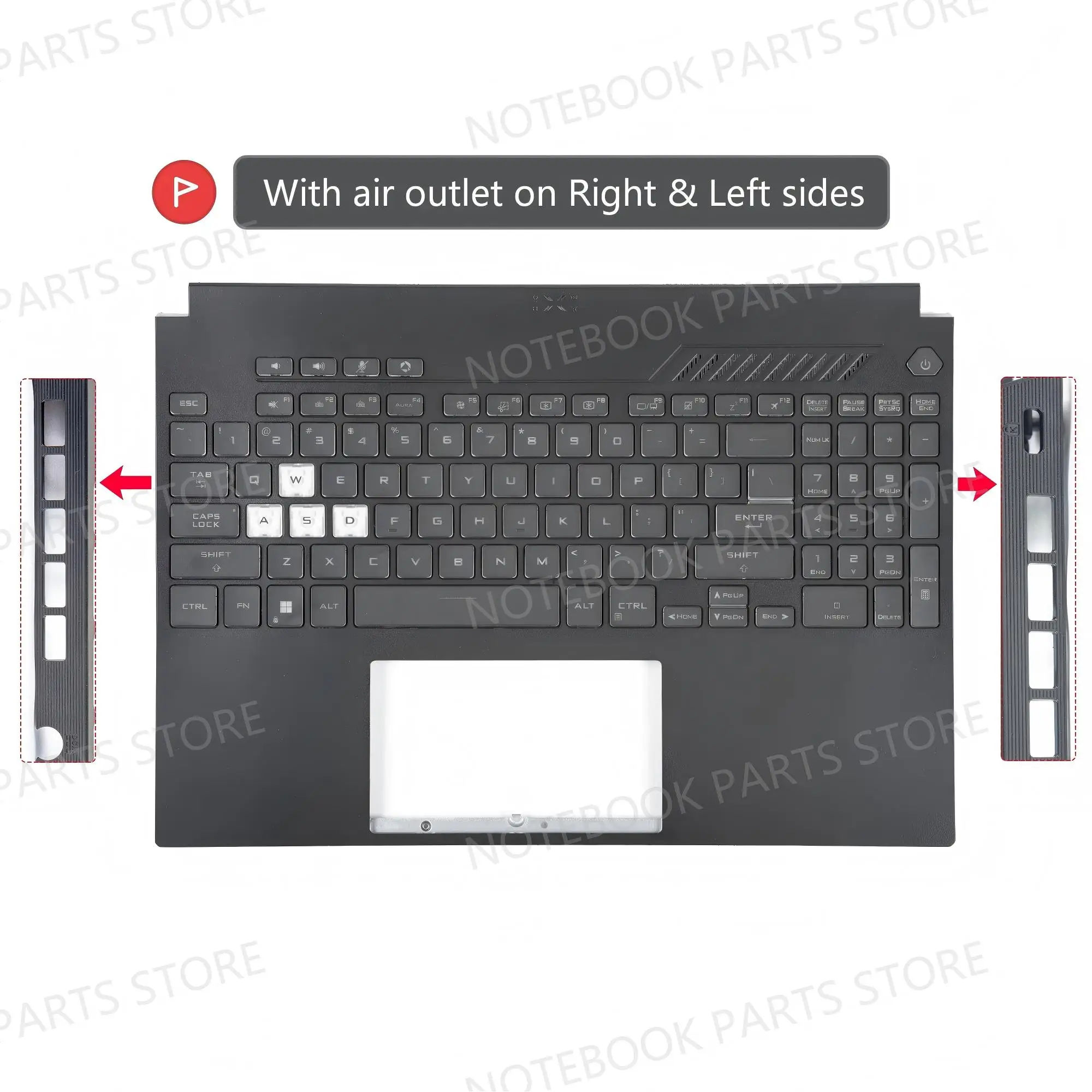 Клавиатура для TUF Gaming F15 FX507 FA507 FX507Z FX507ZM FA507R с отверстиями для вентиляции с обеих сторон/правой стороны, в комплекте с корпусом, белая/черная
Клавиатура для TUF Gaming F15 FX507 FA507 FX507Z FX507ZM FA507R с отверстиями для вентиляции с обеих сторон/правой стороны, в комплекте с корпусом, белая/черная