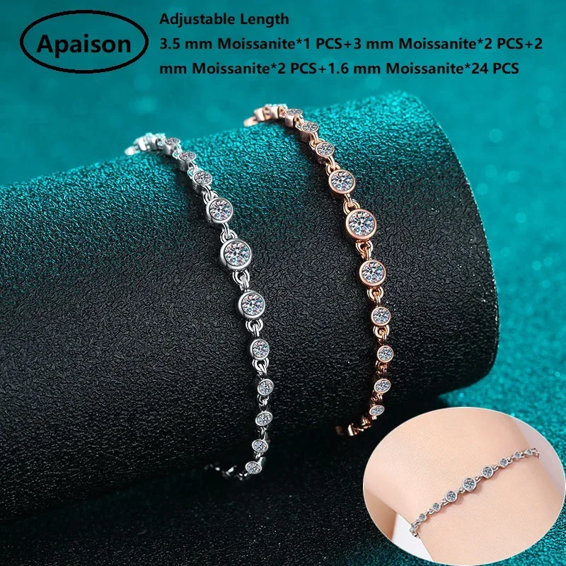 Apaison Full Moissanite Champagne Gold Bracelets For Women Wedding Party Bridal Tennis Bracelet Ladies Fine Jewelry Gift
Apaison Full Moissanite Champagne Gold Bracelets For Women Wedding Party Bridal Tennis Bracelet Ladies Fine Jewelry Gift