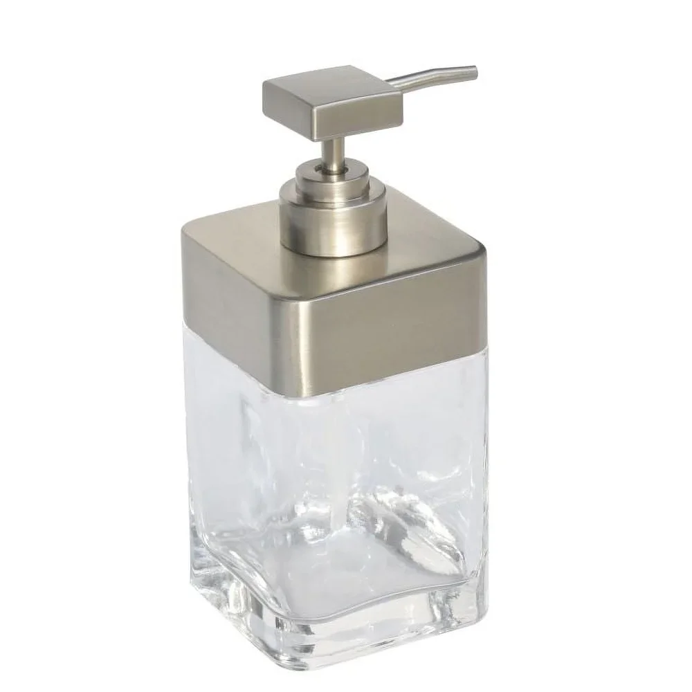 Metal Glass Soap Pump Dispenser Silver Accent Modern Vintage Bathroom Kitchen Liquid Lotion Hand Sanitizer Holder 15oz
Metal Glass Soap Pump Dispenser Silver Accent Modern Vintage Bathroom Kitchen Liquid Lotion Hand Sanitizer Holder 15oz