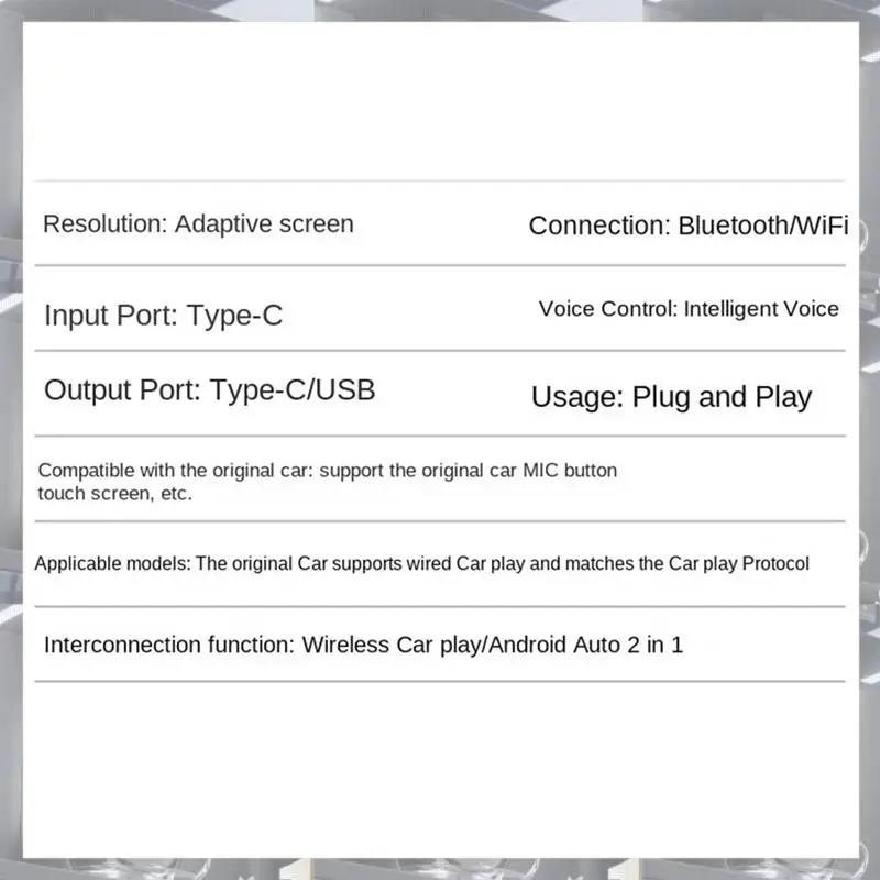 Лидер продаж-Carplay Box Android Auto беспроводной конвертер Carplay автомобильный Android Smart Box автомобильный адаптер беспроводной адаптер легко носить с собой
Лидер продаж-Carplay Box Android Auto беспроводной конвертер Carplay автомобильный Android Smart Box автомобильный адаптер беспроводной адаптер легко носить с собой