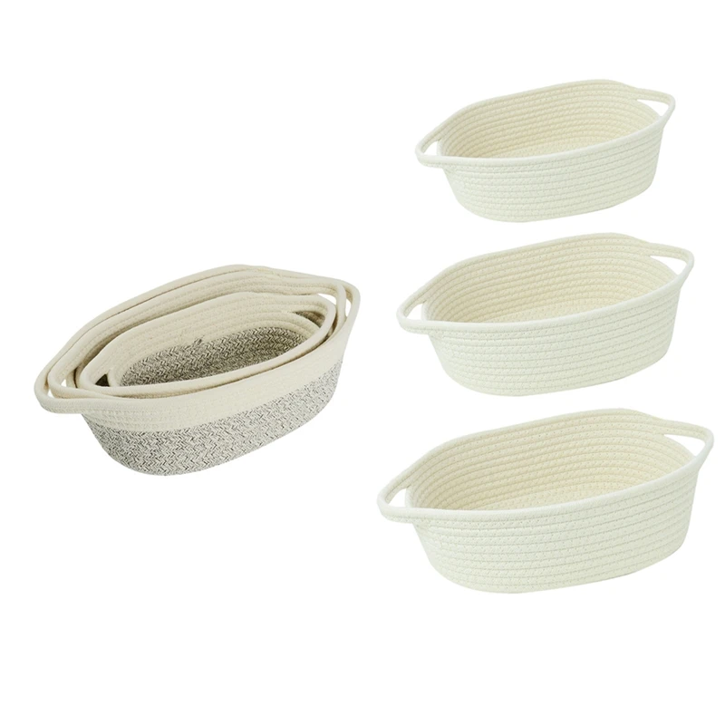Rope Storage Baskets Organizer Woven Basket - Portable Cotton Bins For Clothes, Beddings, Towels Easy To Use S Creamy-White
Rope Storage Baskets Organizer Woven Basket - Portable Cotton Bins For Clothes, Beddings, Towels Easy To Use S Creamy-White