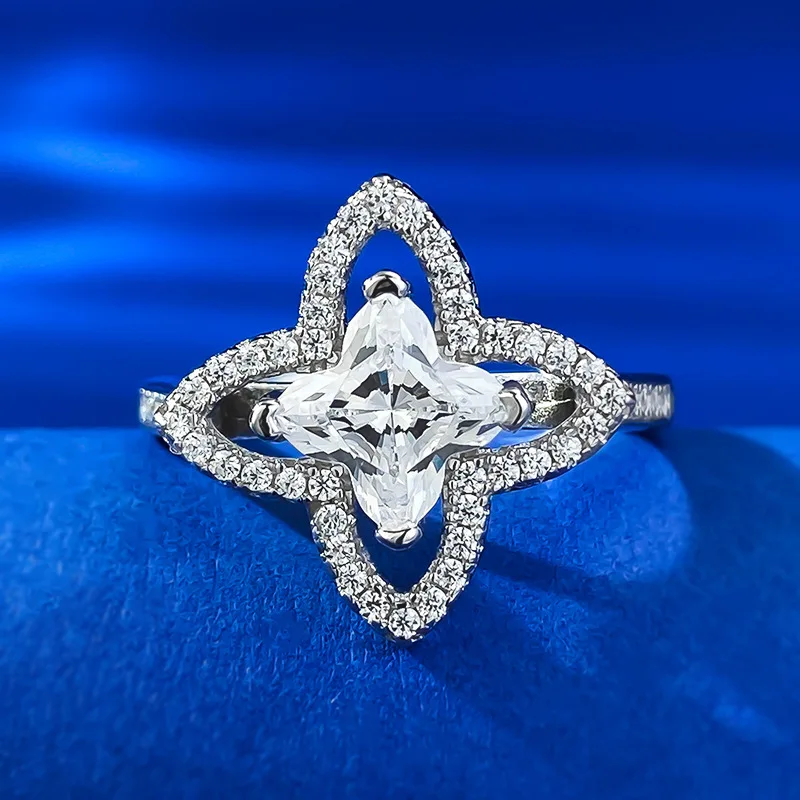 925 Sterling Silver Rhodium Plated Flower Shape Cubic Zirconia Women Rings Fine Jewelry Rings
925 Sterling Silver Rhodium Plated Flower Shape Cubic Zirconia Women Rings Fine Jewelry Rings