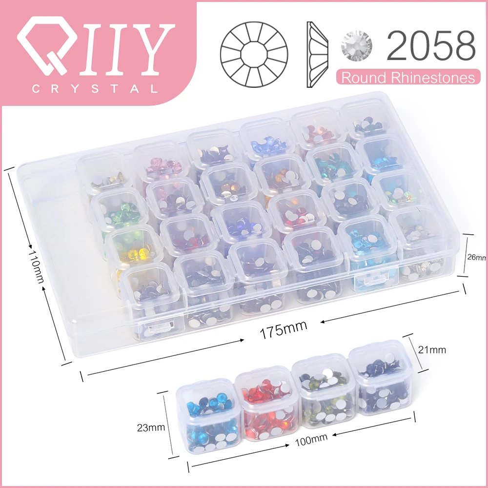 QIIY SS6-SS20 28 Grids Boxed Mix Colors Silver Flatback Non Hotfix Crystal Glass Rhinestones For DIY Nail Art
QIIY SS6-SS20 28 Grids Boxed Mix Colors Silver Flatback Non Hotfix Crystal Glass Rhinestones For DIY Nail Art